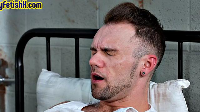 Hairy stud in prison gets rimmed by roommate