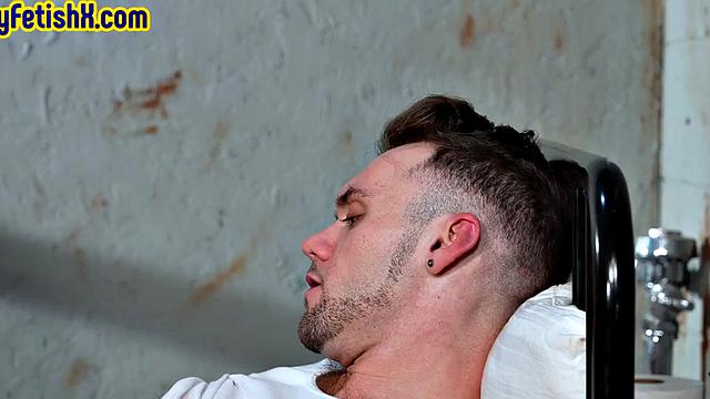 Hairy stud in prison gets rimmed by roommate