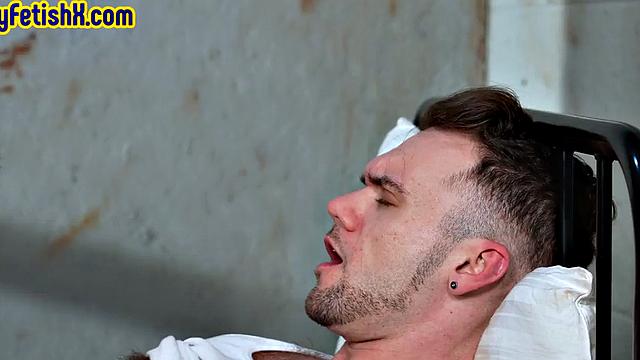 Hairy stud in prison gets rimmed by roommate