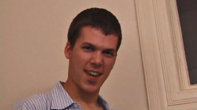 When Brady Walker walks into the room and sees a porn playing, he realizes that Matthew Matte has plans. The boys talk about the girls on the screen for a few minutes, before Brady goes down on Matthew's big cock.