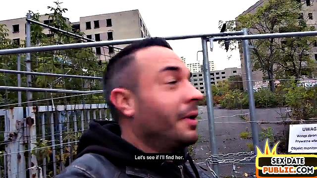 German public babe POV nailed in abandoned building