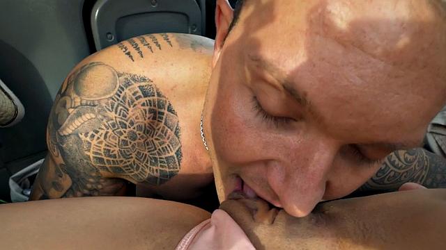 Driving babe teased then fucked by stripper client