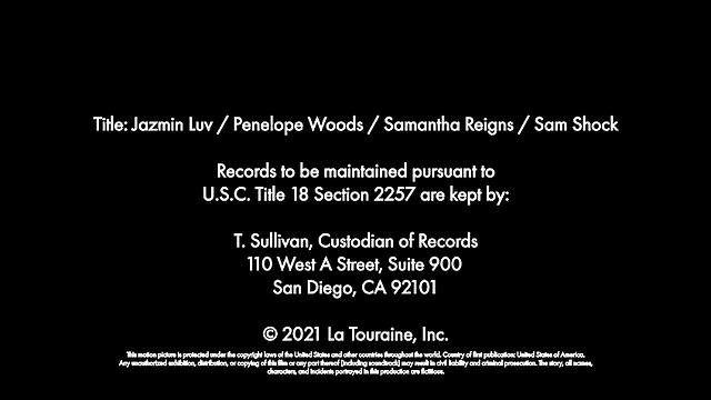 Jazmin Luv, Penelope Woods, & Samantha Reigns share the huge cock of the college maintenance technician