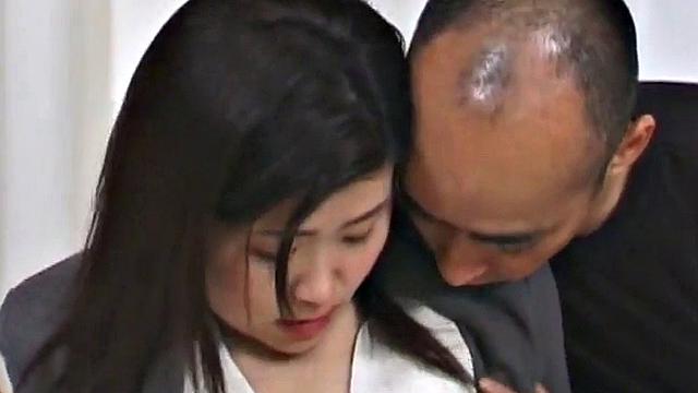 Pretty asian teen fucked by older man