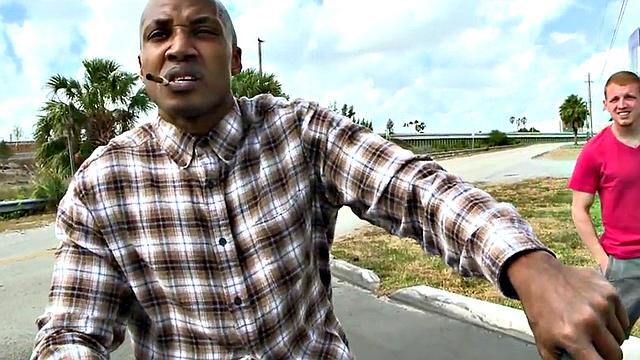 Black bottom pulled and fucked in public place