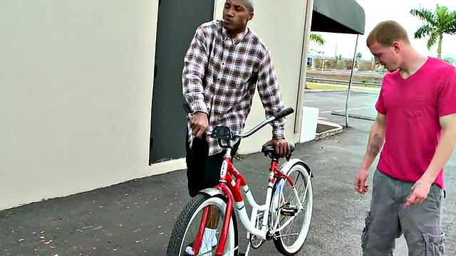 Black bottom pulled and fucked in public place