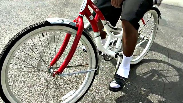 Black bottom pulled and fucked in public place