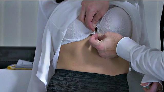 BJ secretary Asian babe pussyfucked by dominant boss