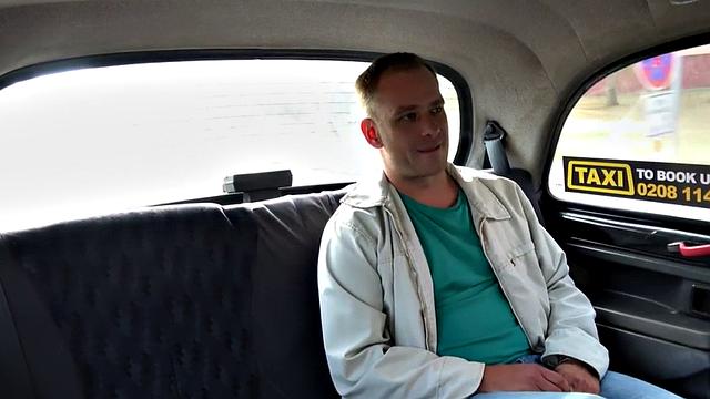 Bigboob taxi driver gets pussy licked and pounded on backseat