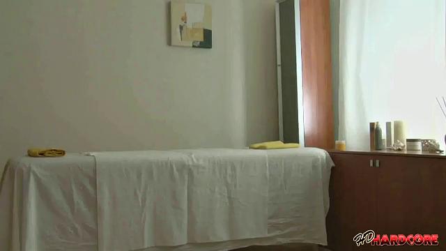 Cute blonde loves a massage