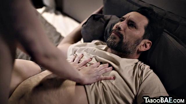 Nasty slut pussyfucked by lucky guy