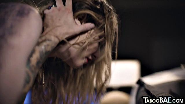 Nasty slut pussyfucked by lucky guy