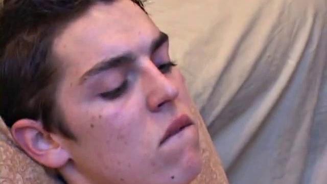 Brady Walker fondles his package, as he shows us his pre-cum stained briefs. He strokes himself, and enjoys tasting his pre-cum, before letting his handy helper take over. Brady lets himself go and enjoys the hand job.