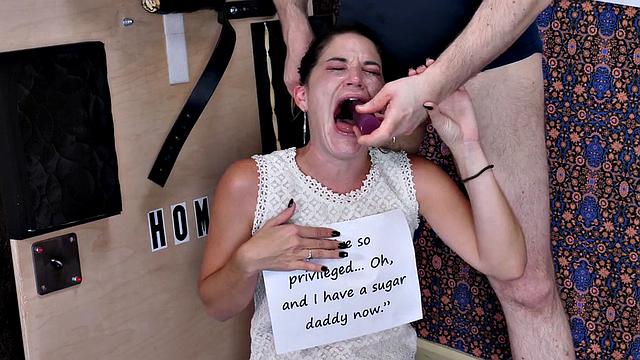 Mouth fuck and saliva soaking