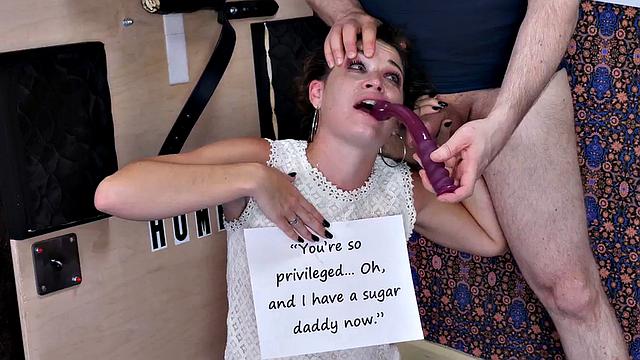 Mouth fuck and saliva soaking