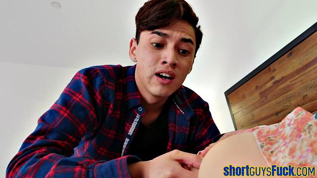 Busty ebony pounded by shortking