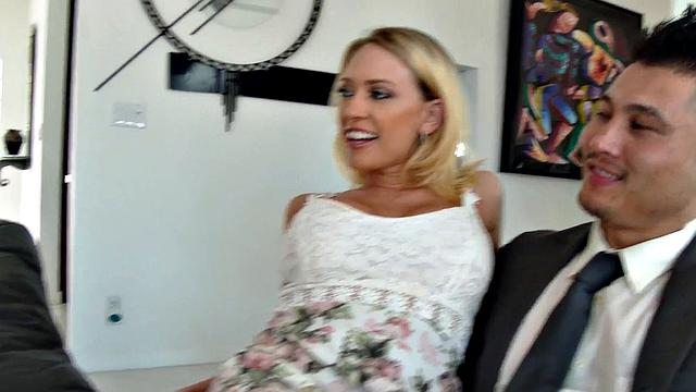 Hot Brunette Babe Fallon West is Banged by a Guy While Another Couple Observes