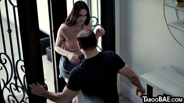 Cute 21yo petite pounded by DILF