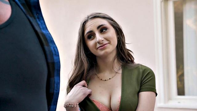 DEVILS FILM - Handyman Fucks Teen Penelope Kay Behind Her Stepmom's Eyes