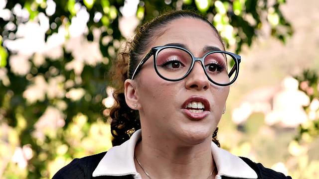 DEVILS FILM - Handyman Fucks Teen Penelope Kay Behind Her Stepmom's Eyes