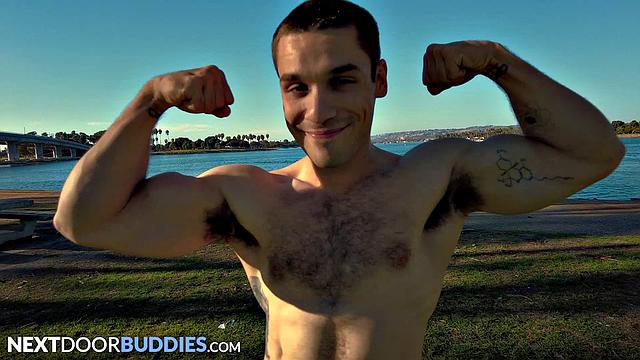 Tatted Hairy Jock Drilled By Twink - NextDoorBuddies