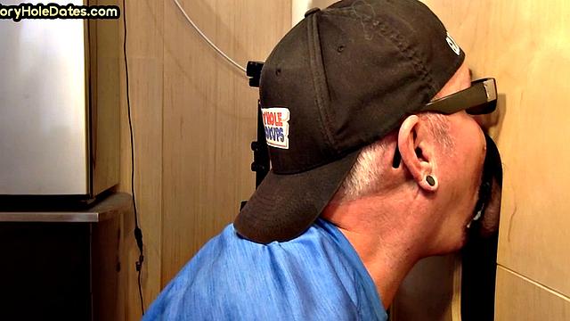 Gloryhole mature takes mouthjizz in greedy mouth