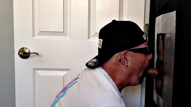 Homemade gloryhole barebacked after cocksucking