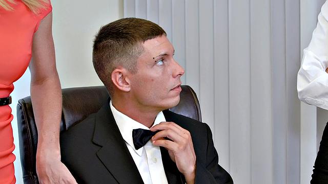 Watch these kinky milfs in a wild threesome with a reverse cowgirl and a bra-clad group of guys