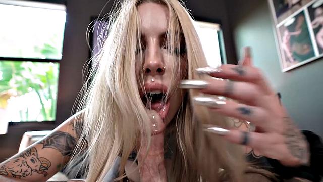 Stepmom's Tattooed Dares Me to Put Just The Tip in her Ass! - Cassidy Luxe - TabooHeat