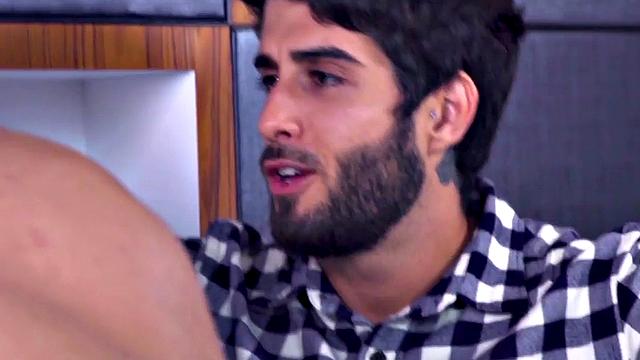 Muscled tattooed jock barebacked in asshole to cumshot