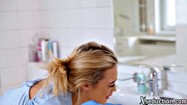 Cute 21yo blonde petite pounded