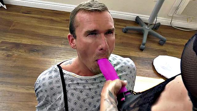 Big Tits MILF Doctor McKenzie Lee Pegs Isaac X With a Strap On To Cure Him