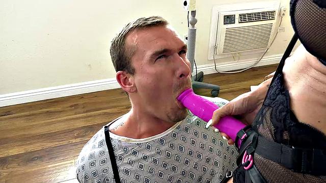 Big Tits MILF Doctor McKenzie Lee Pegs Isaac X With a Strap On To Cure Him