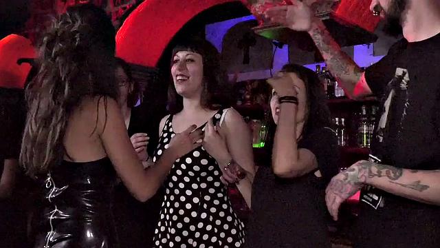 Slutty Latina fucked n facialized in front audience