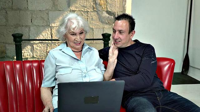 Old hairy granny fucked in pussy by BWC in missionary