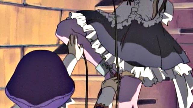 Dominated anime teen bleeds out her