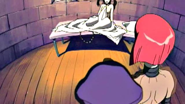 Dominated anime teen bleeds out her