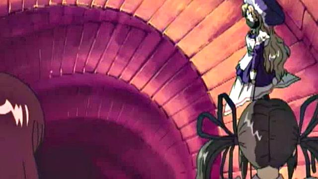 Dominated anime teen bleeds out her