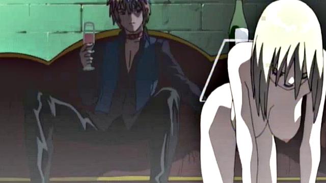 аниме красотка в наручниках рыдает от жёстких анальных бус