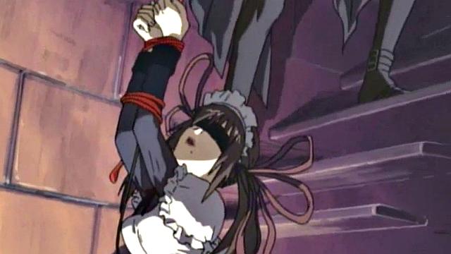 Dominated anime teen bleeds out her