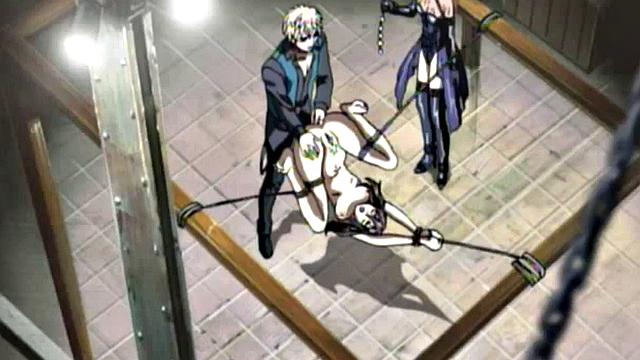 Dominated anime teen bleeds out her