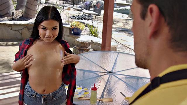 Dirty stepdaughter drilled by stepfather in pussy