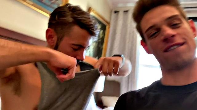 Smooth jock breeds otter's after giving blowjobs