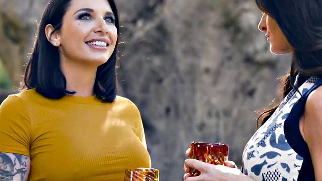 Watch these tattooed lesbians get kinky with outdoor massaging & pussy licking