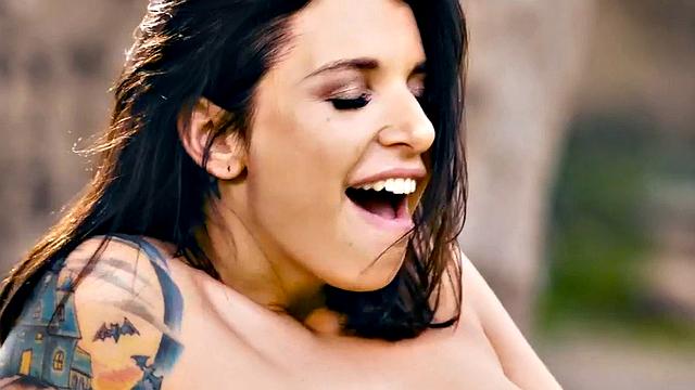 Watch these tattooed lesbians get kinky with outdoor massaging & pussy licking