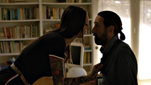 Tattooed stepdaughter pleasured by stepdad in forbidden affair