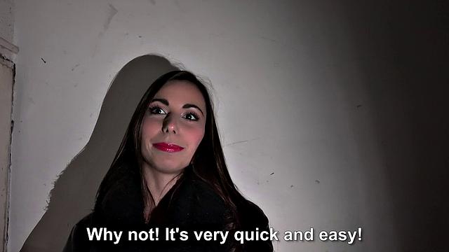 Euro Chick Sucks in Elevator