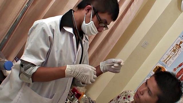 Asian 21yo doctor fucks skinny patient in hospital
