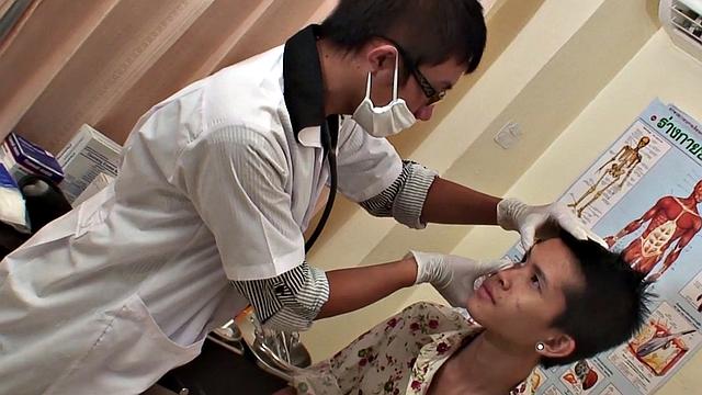 Asian 21yo doctor fucks skinny patient in hospital