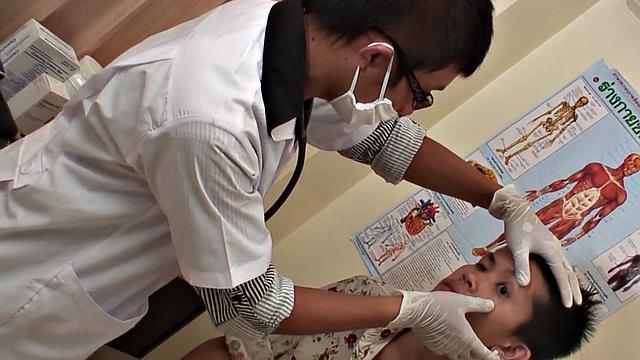 Asian 21yo doctor fucks skinny patient in hospital